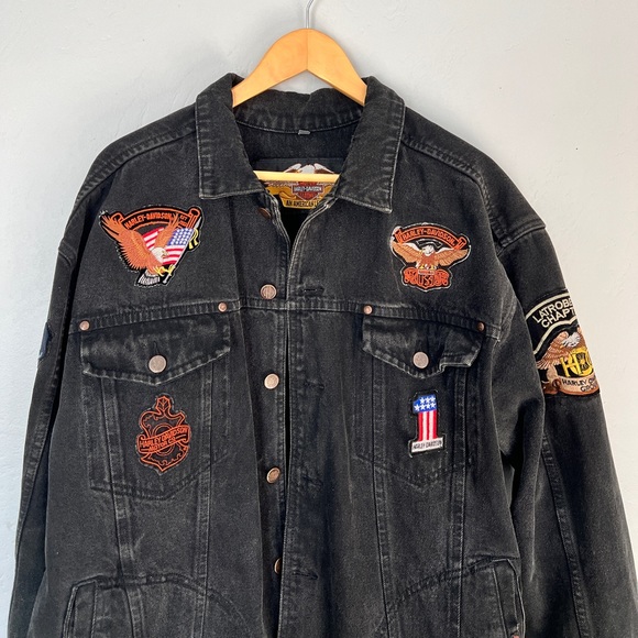 Vintage Harley Davidson Denim Jacket - Picture 2 of 5